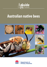 Load image into Gallery viewer, Australian Native Bees AgGuide book cover featuring Australian native bee species and pollination information
