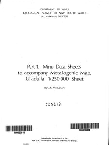 Ulladulla Metallogenic Map Explanatory Notes (1975)