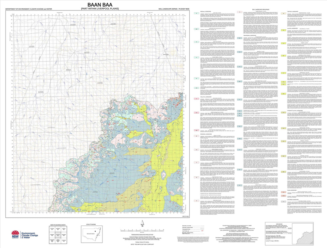 Soil Landscapes of the Baan Baa 1:100,000 (Liverpool Plains portion) map