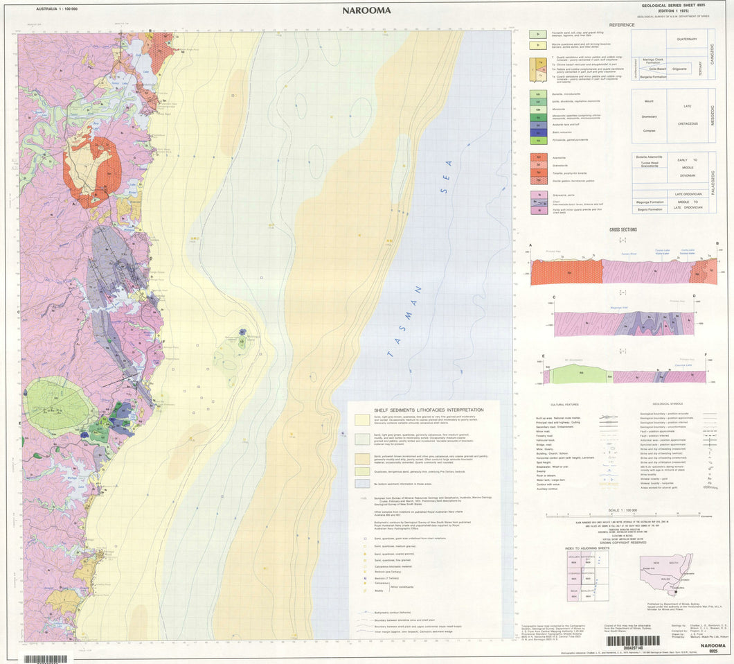 Image of Narooma 1:100000 Geological map