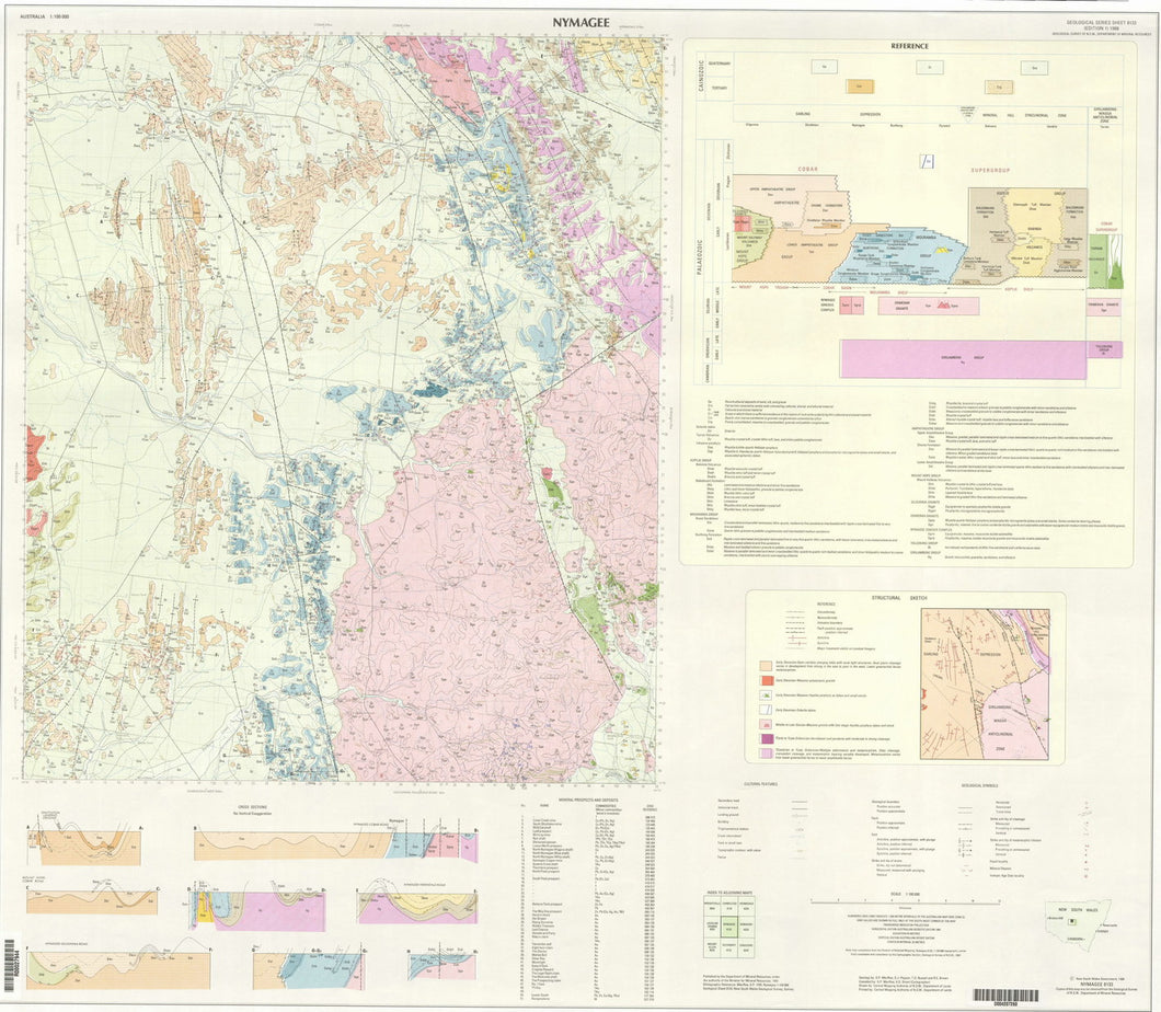 Image of Nymagee 1:100000 Geological map
