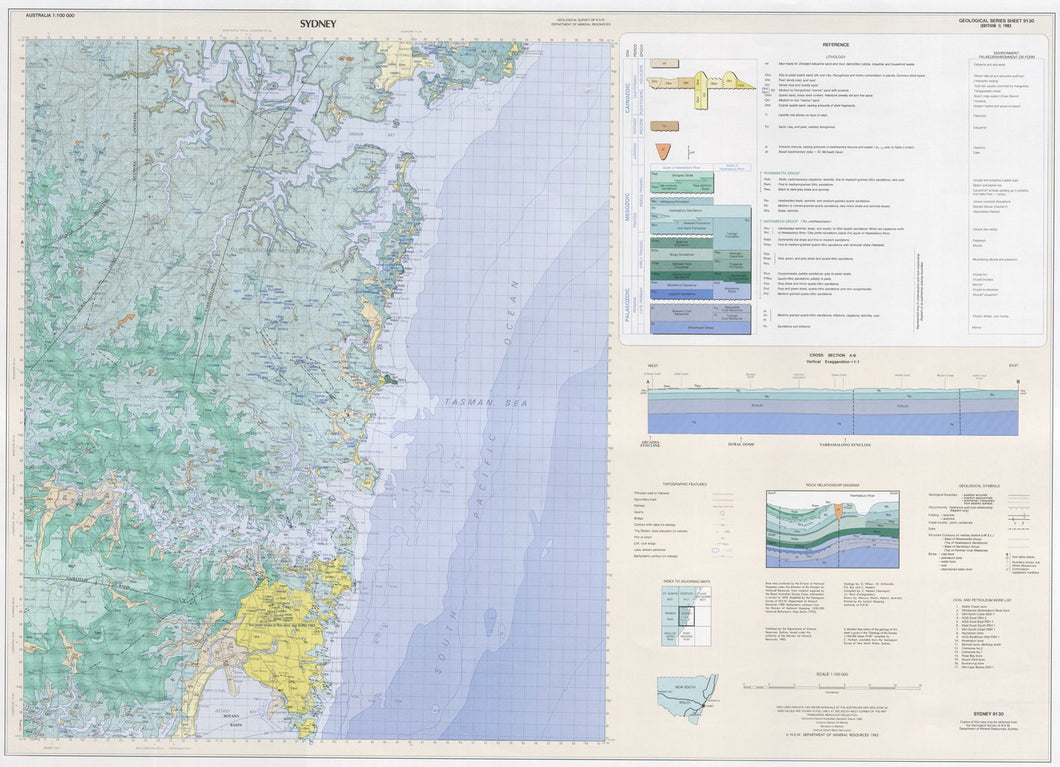 Image of Sydney 1:100000 Geological map