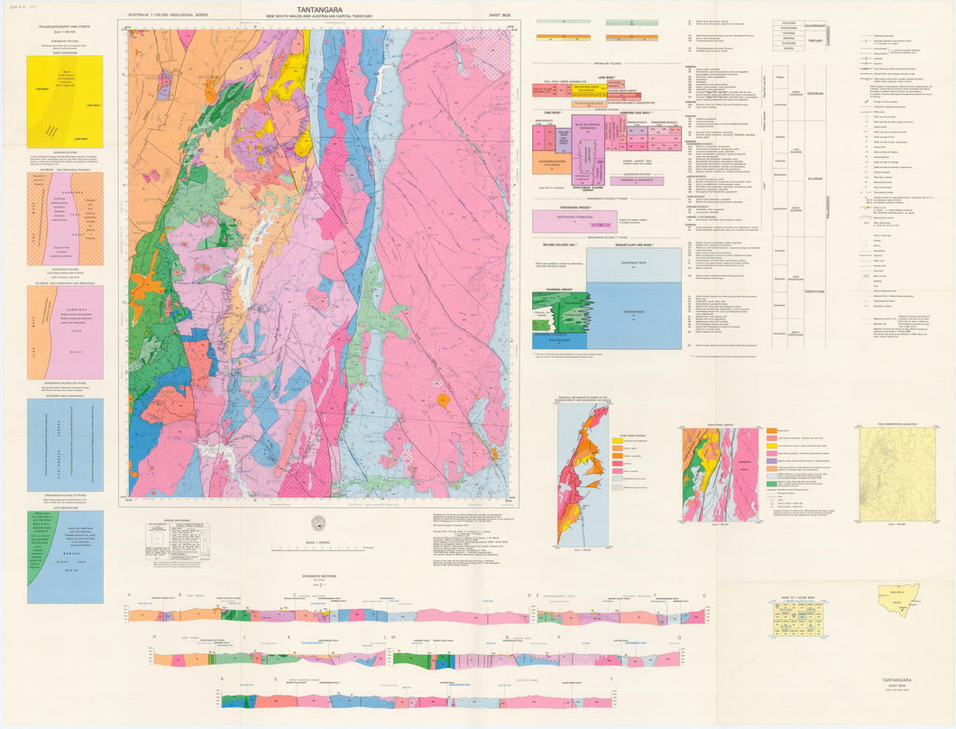 Image of Tantangara 1:100000 Geological map