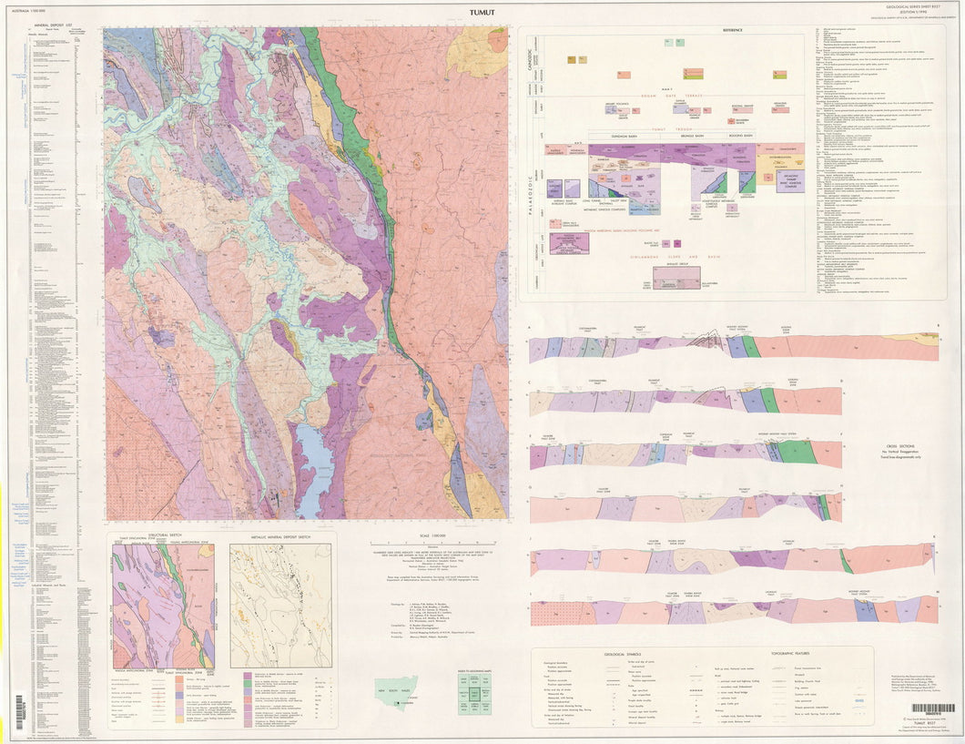 Image of Tumut 1:100000 Geological map