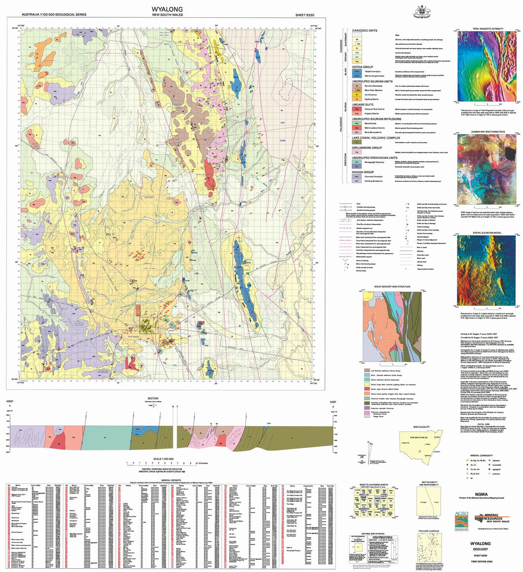 Image of Wyalong 1:100000 Geological map