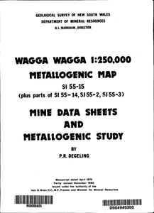 Image of Wagga Wagga Metallogenic Map Explanatory Notes 1982 book cover