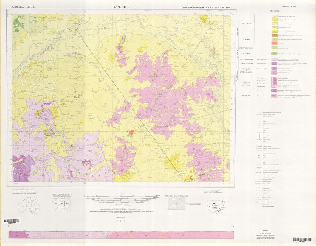 Image of Bourke 1:250000 Geological map