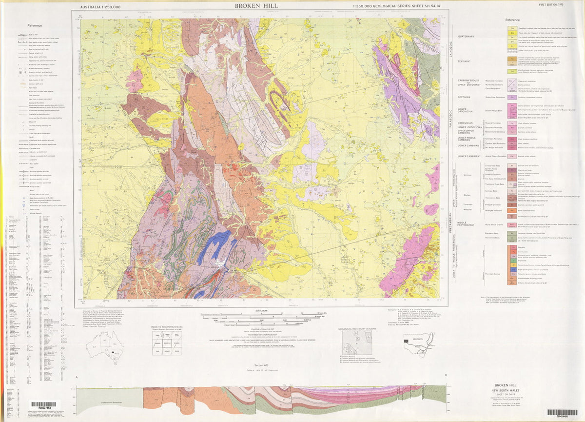 Broken Hill 1:250 000 Geological Map – Regional NSW