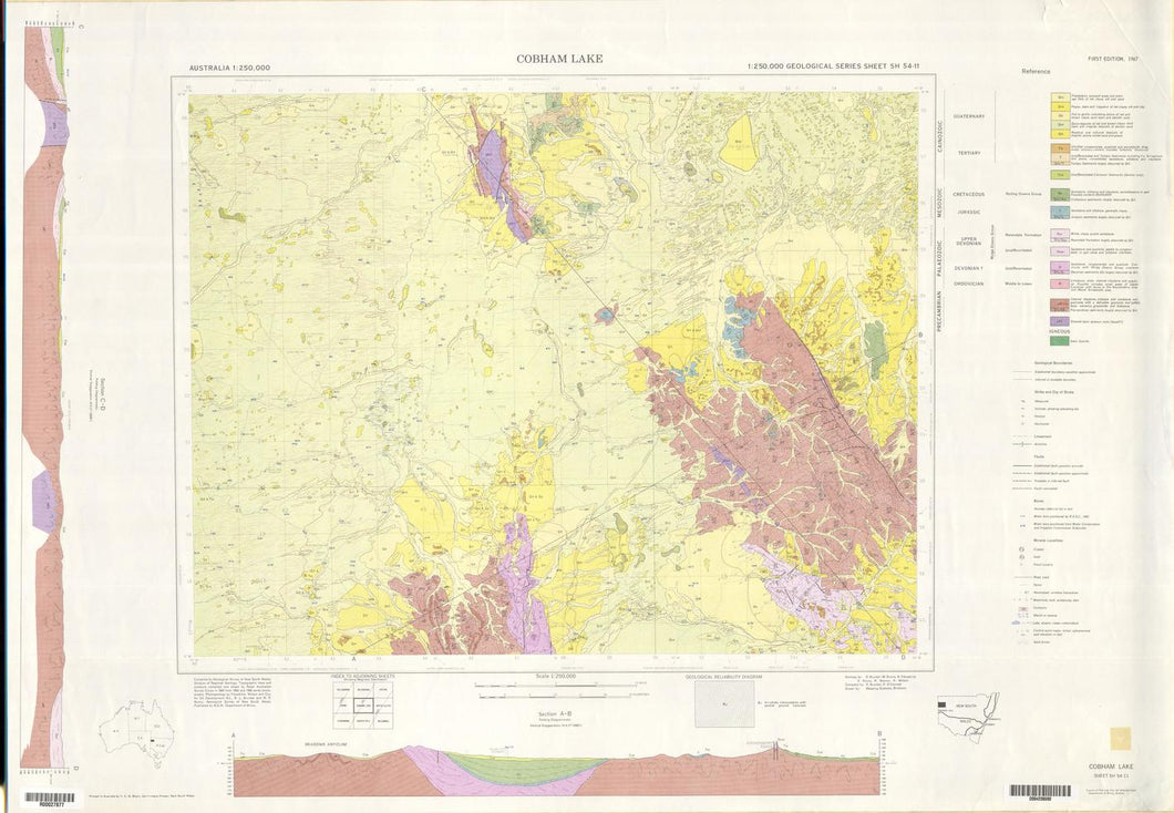 Image of Cobham Lake 1:250000 Geological map