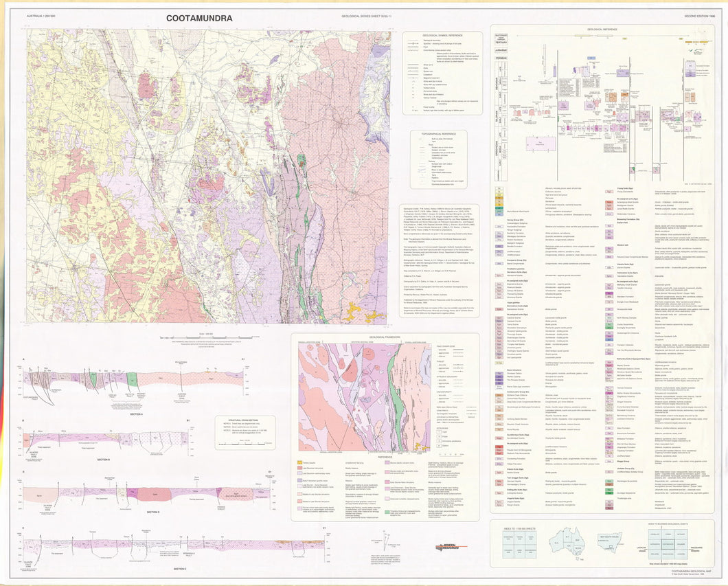 Image of Cootamundra 1:250000 Geological map