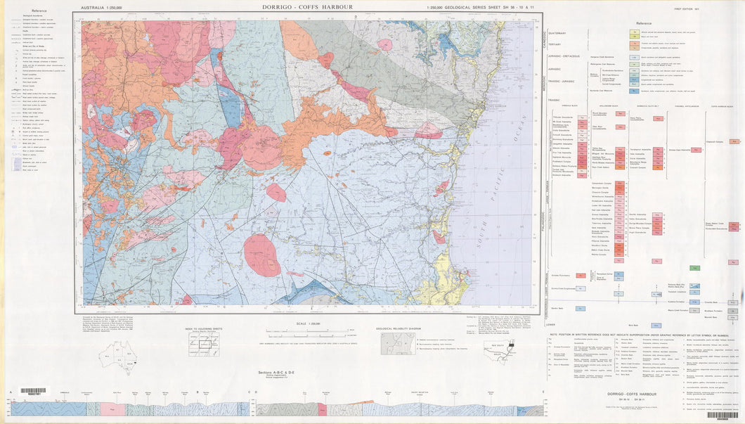 Image of Dorrigo   Coffs Harbour 1:250000 Geological map