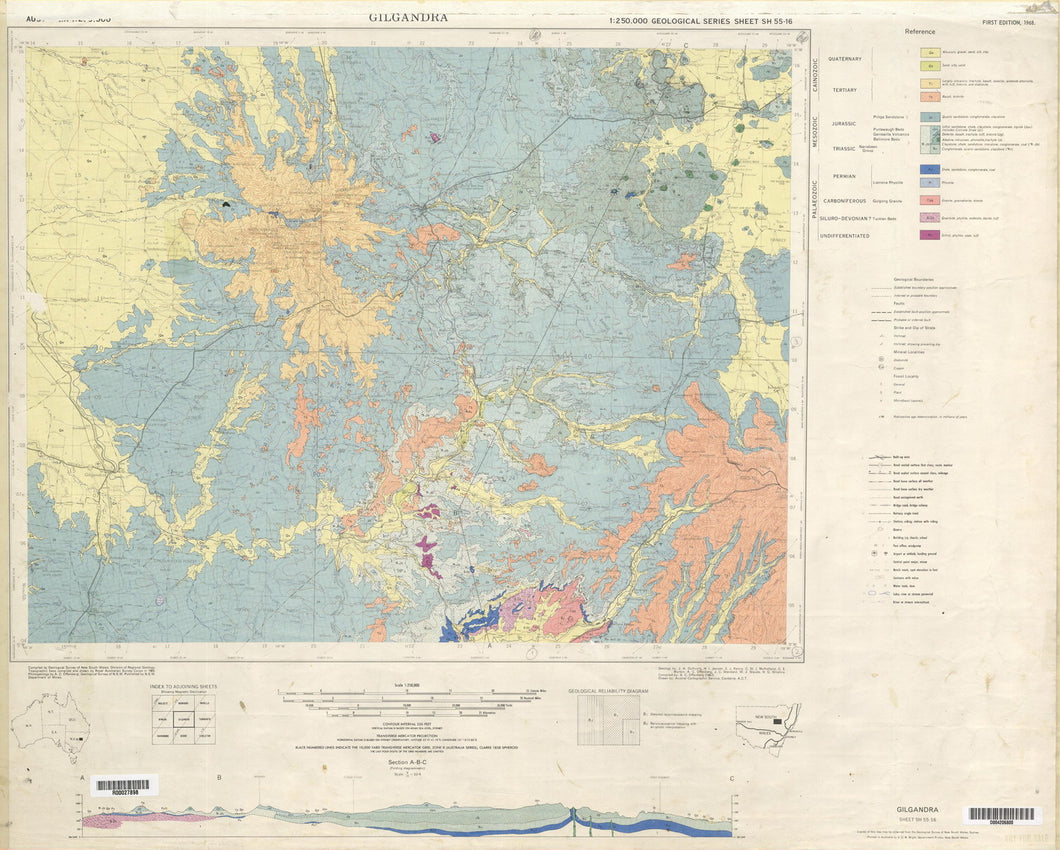 Image of Gilgandra 1:250000 Geological map