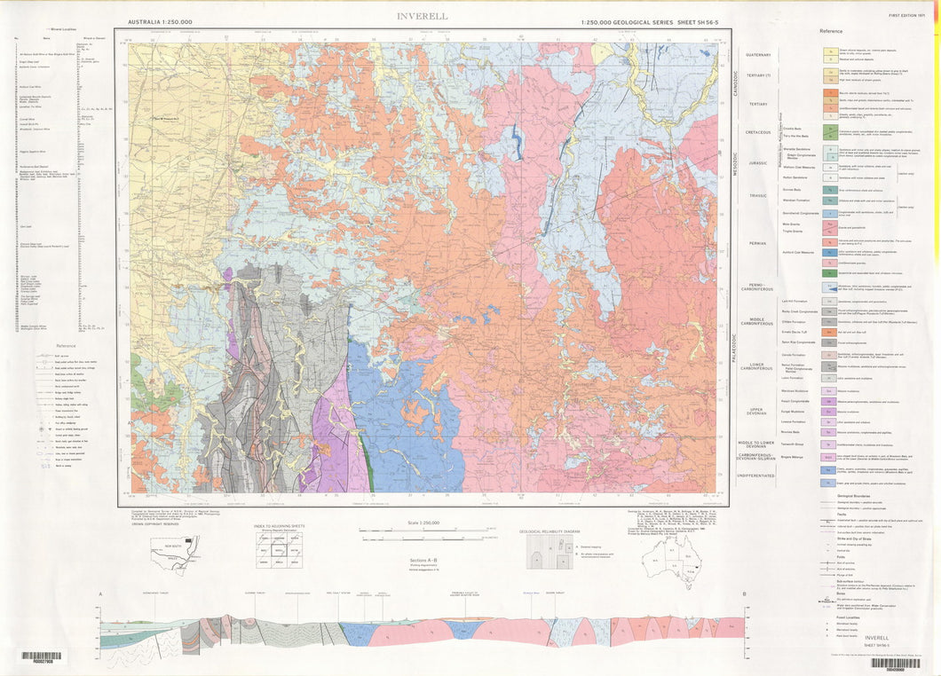 Image of Inverell 1:250000 Geological map