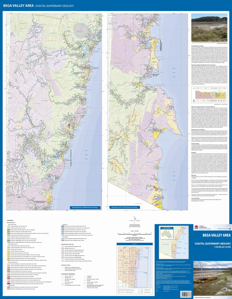 Bega Valley Area Coastal Quaternary Geology Map – Regional NSW