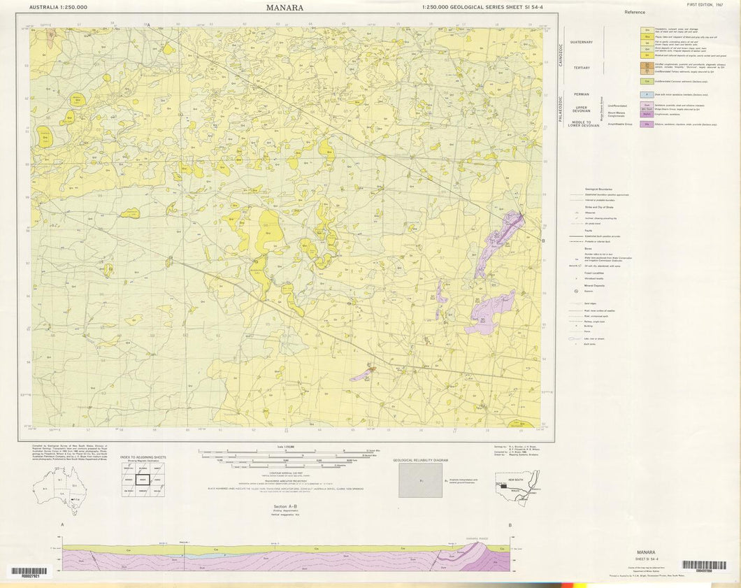 Image of Manara 1:250000 Geological map