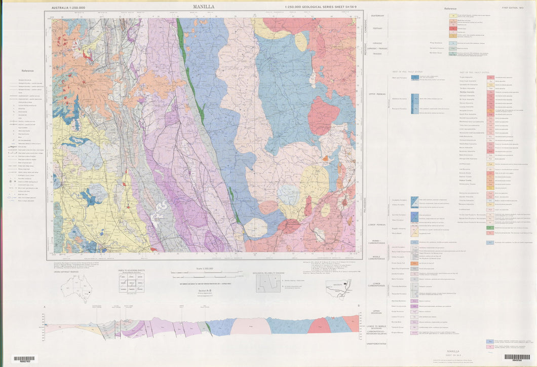 Image of Manilla 1:250000 Geological map
