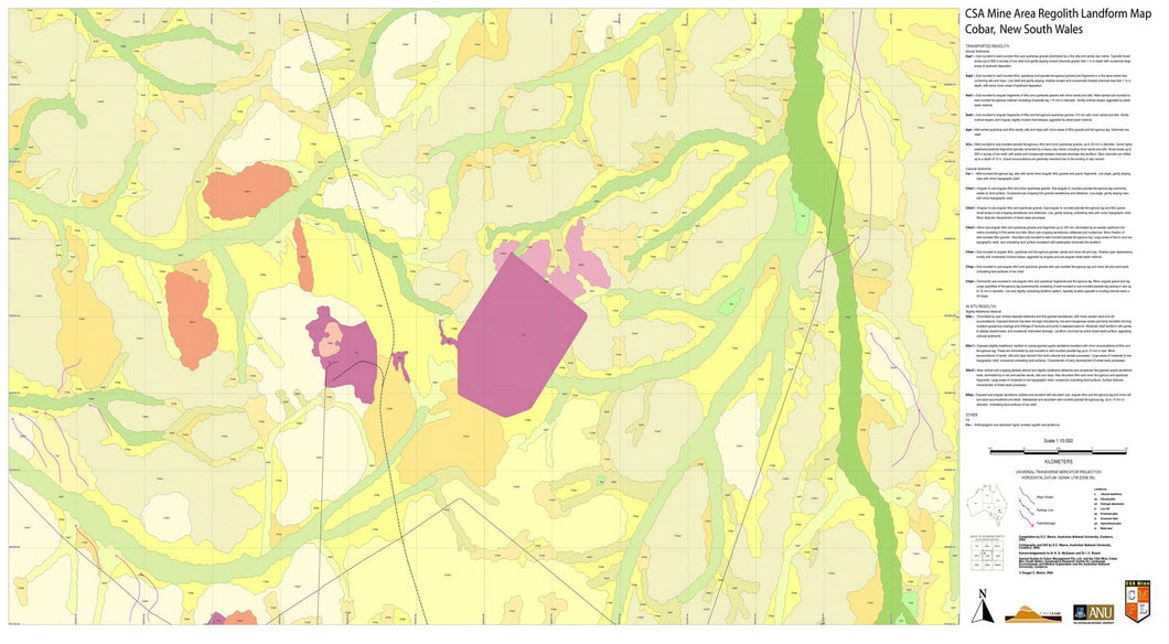 Image of Cobar CSA Mine Area 1:10000 Regolith Landform map