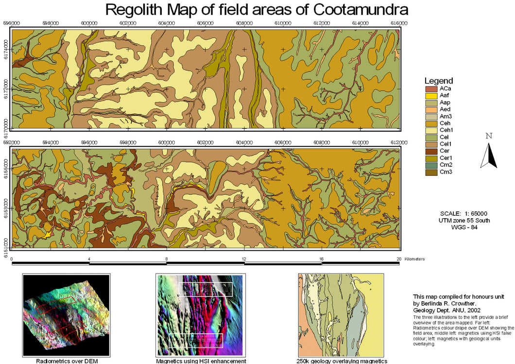 Image of Cootamundra 1:65000 Regolith map