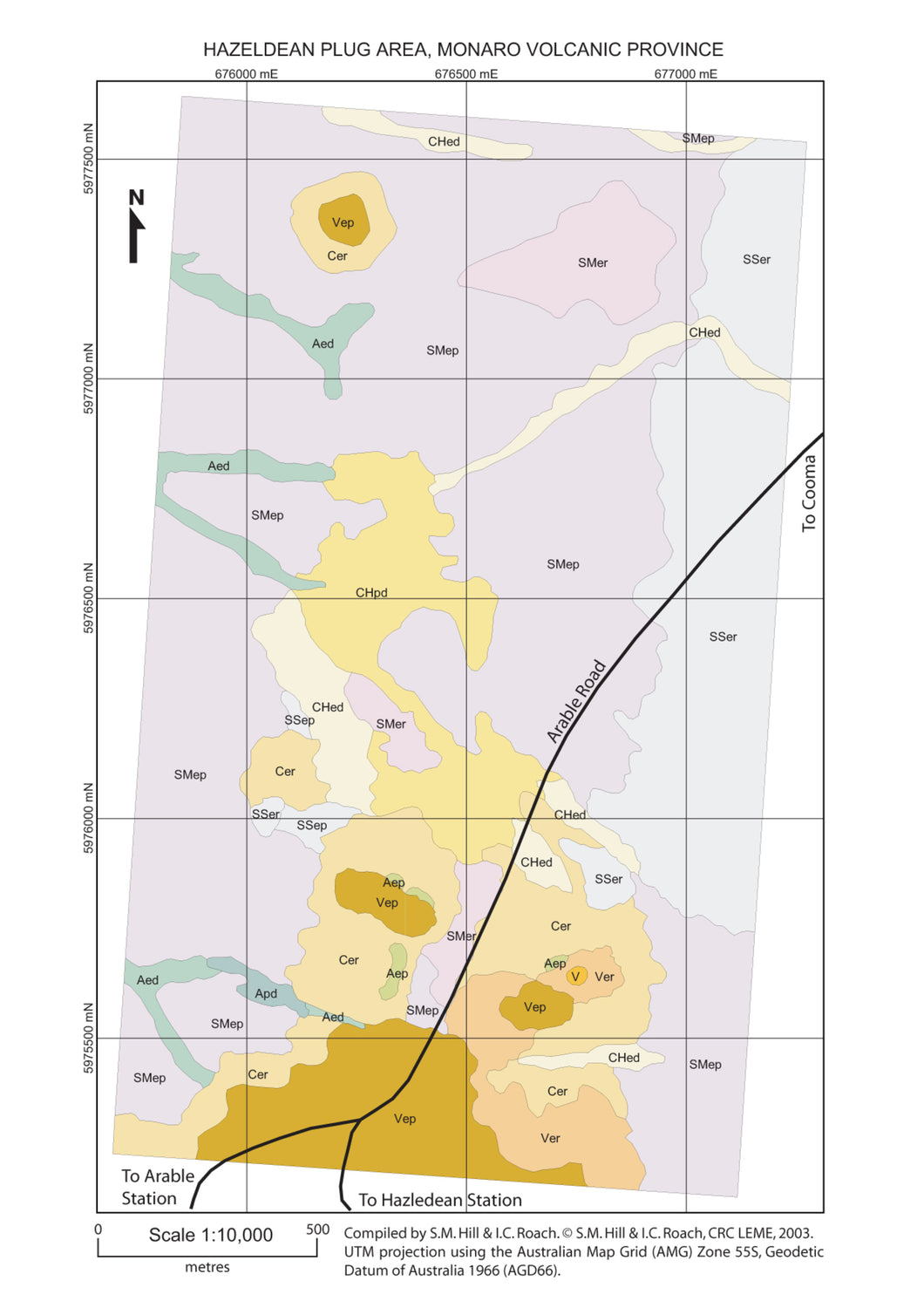Image of Hazeldean Plug Area, Monaro Volcanic Province 1:10000 Regolith Landform map