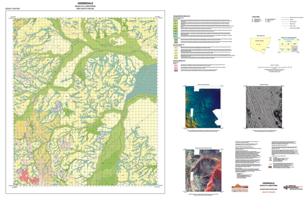 Image of Hermidale 1:100000 Regolith Landform map