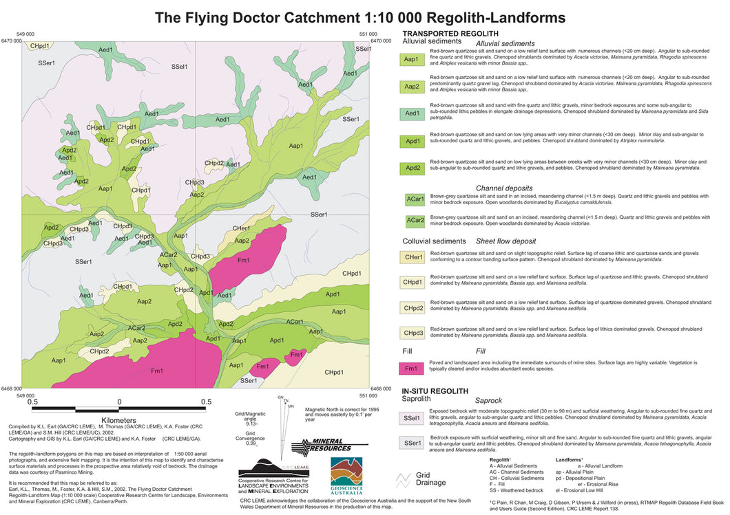 Image of The Flying Doctor Catchment 1:10000 Regolith Landform map