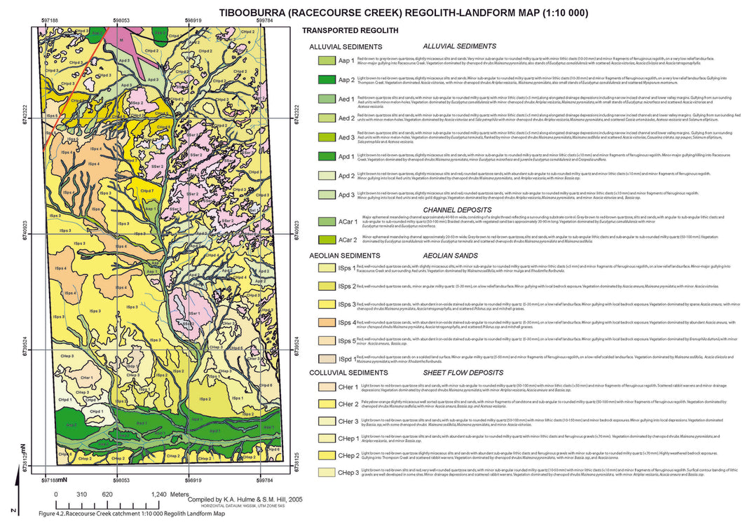 Image of Tibooburra Racecourse Creek 1:10000 Regolith Landform map