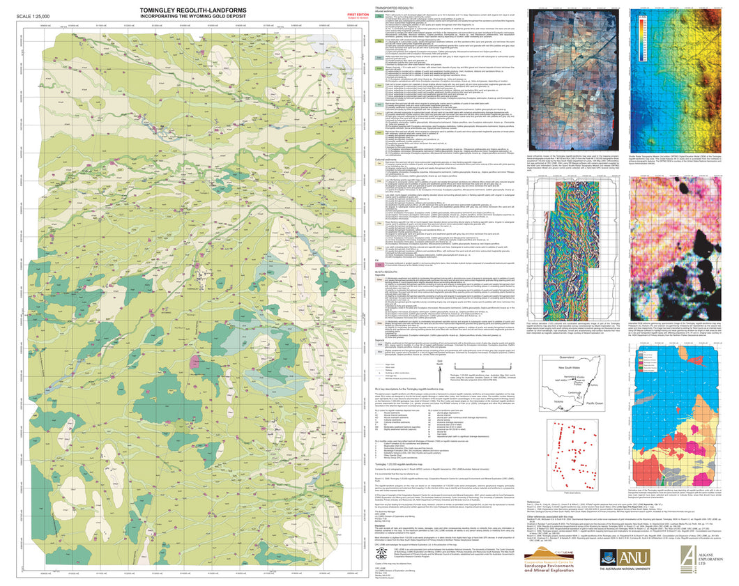 Image of Tomingley 1:25000 Regolith Landform map