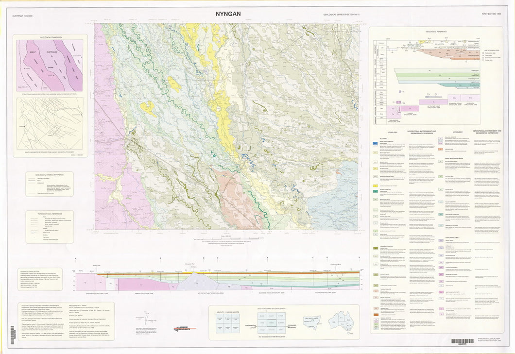 Image of Nyngan 1:250000 Geological map