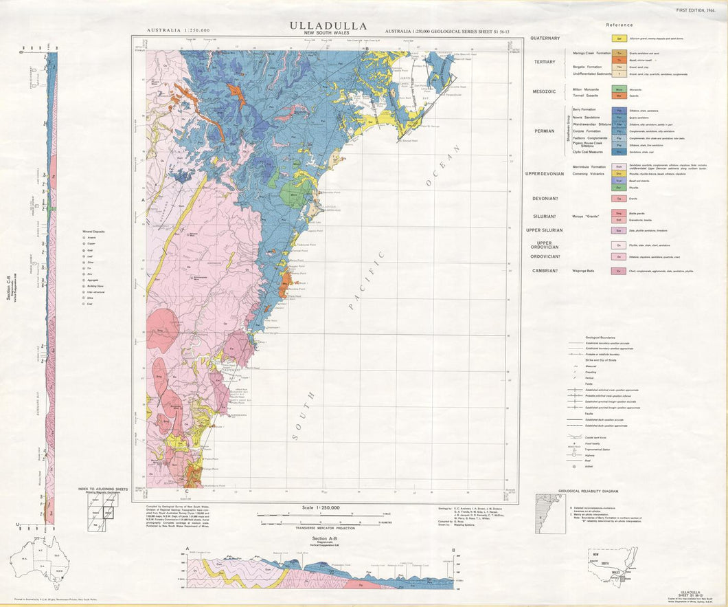 Image of Ulladulla 1:250000 Geological map