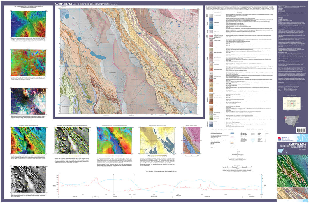 Image of Cobham Lake 1:250000 Geophysical Geological Interpretation map