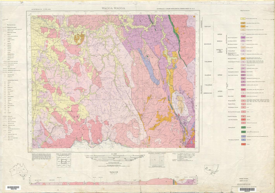 Image of Wagga Wagga 1:250000 Geological map