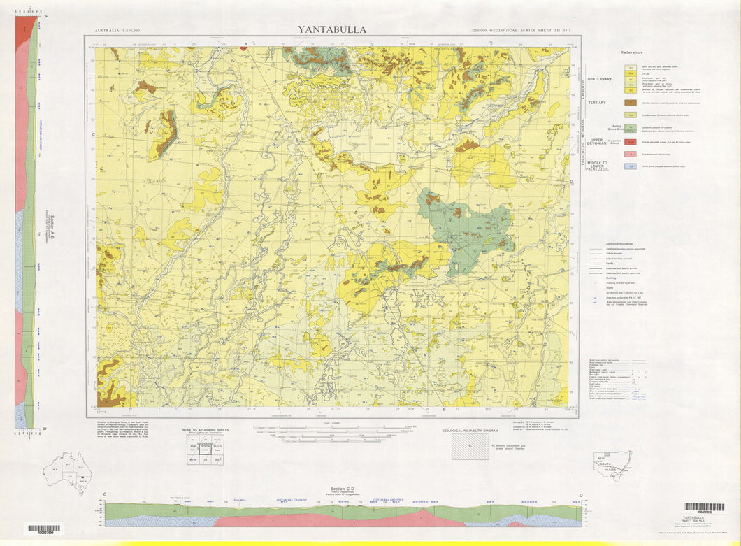 Image of Yantabulla 1:250000 Geological map
