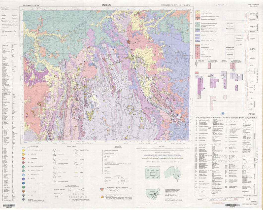 Image of Dubbo 1:250000 Metallogenic map