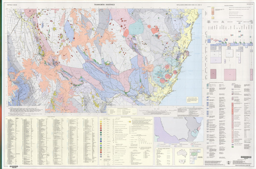 Image of Tamworth Hastings 1:250000 Metallogenic map