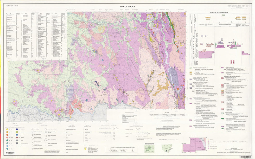 Image of Wagga Wagga 1:250000 Metallogenic map