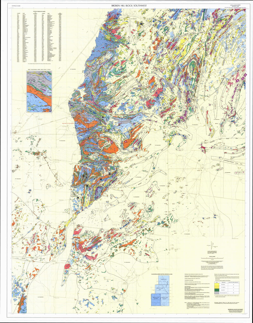 Image of Broken Hill Block Southwest 1:50000 Metallogenic map