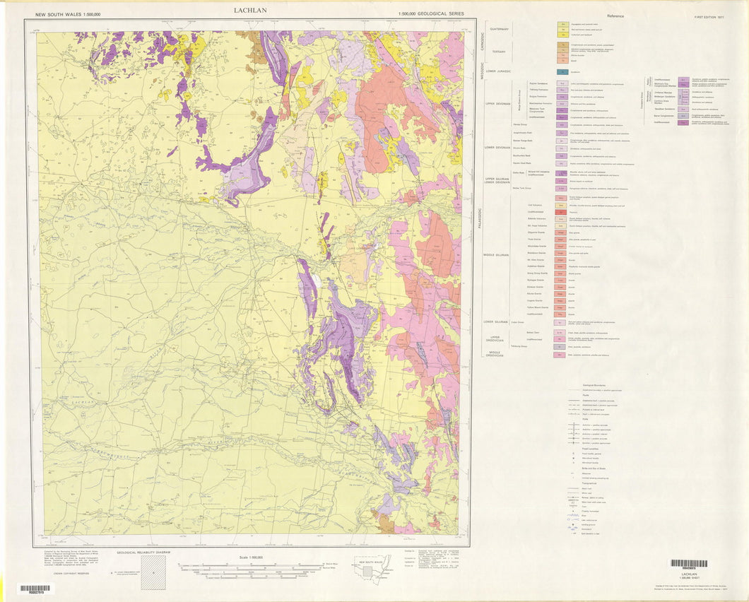 Image of Lachlan 1:500000 Geological map