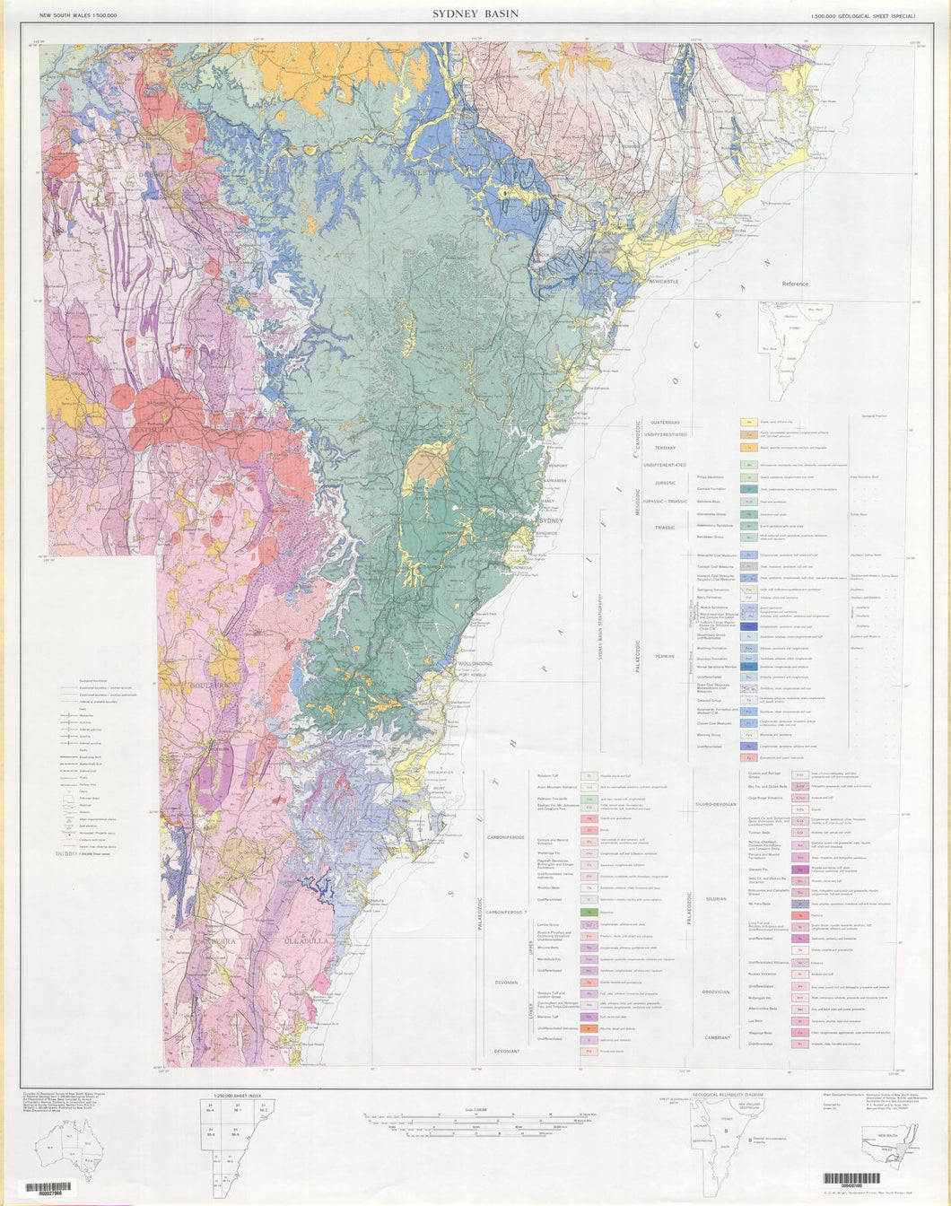 Image of Sydney Basin 1:500000 Geological map