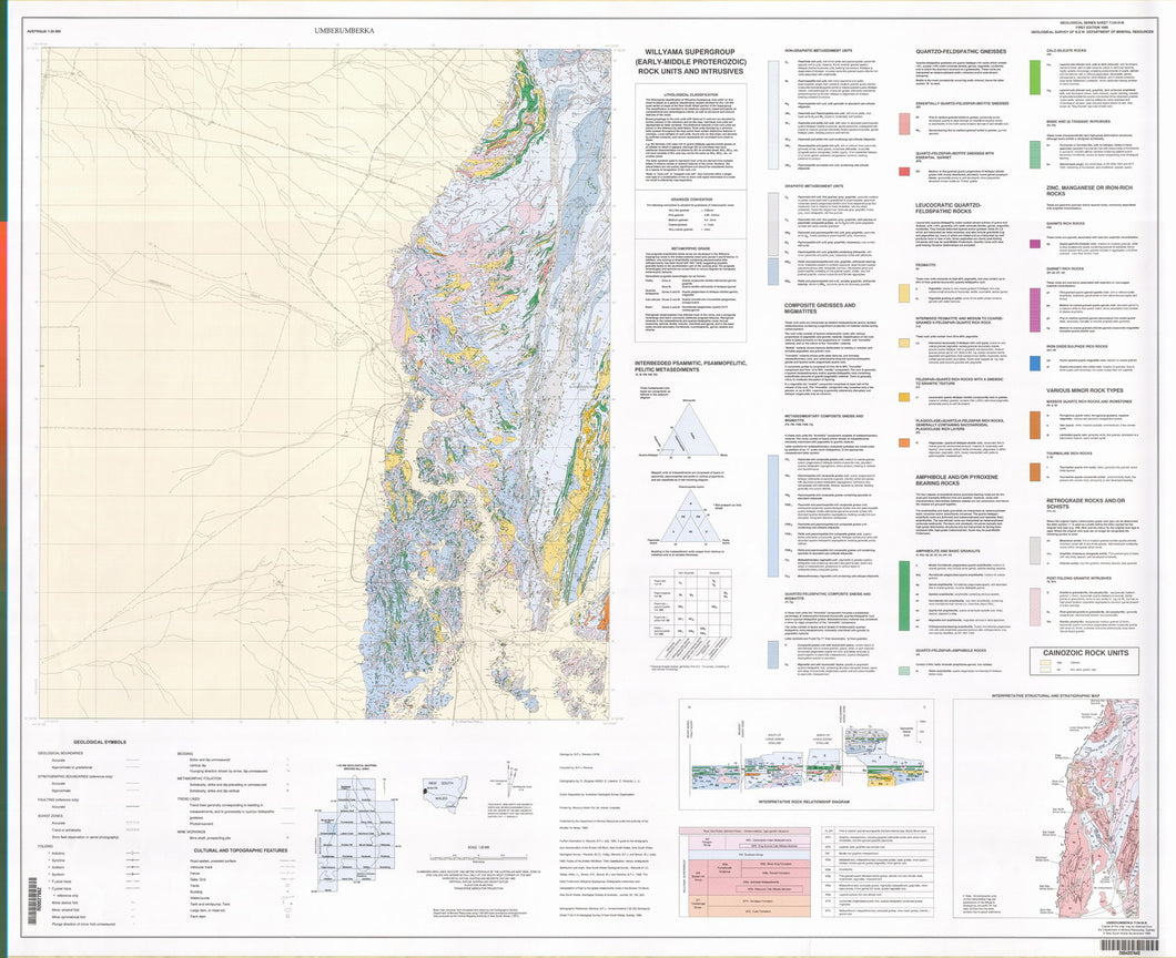 Image of Umberumberka 1:25000 Geological map