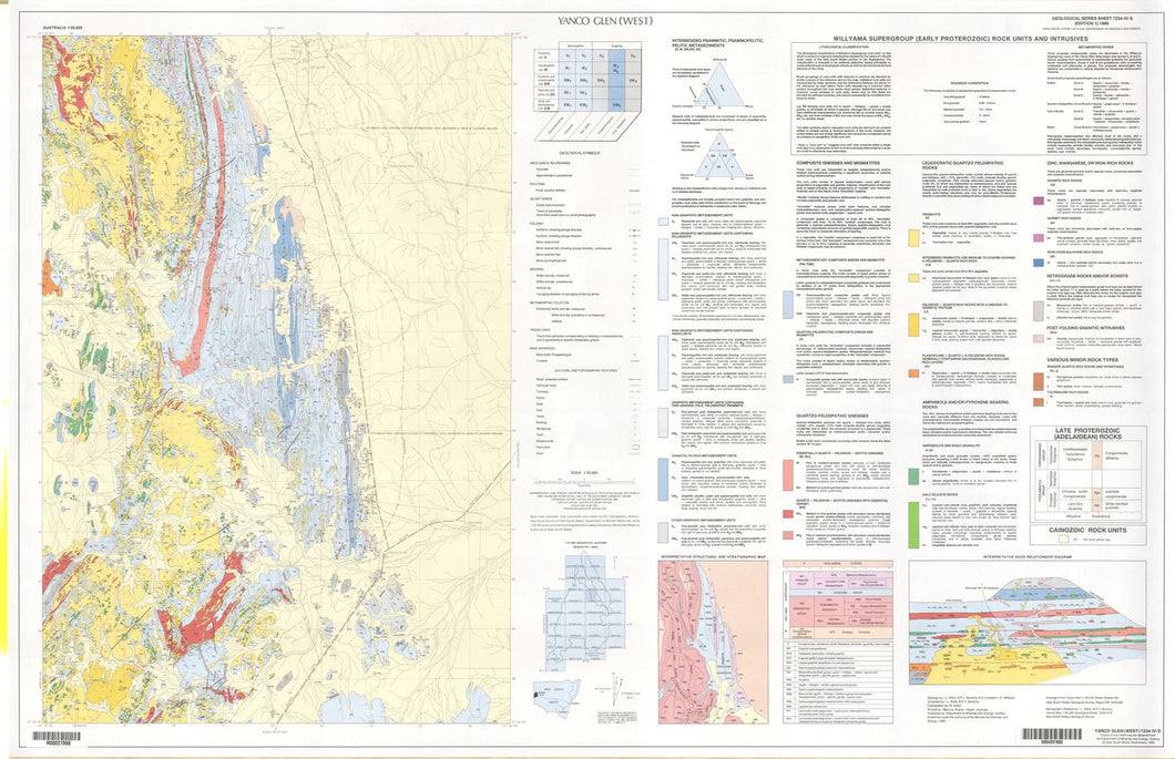 Image of Yanco Glen West 1:25000 Geological map