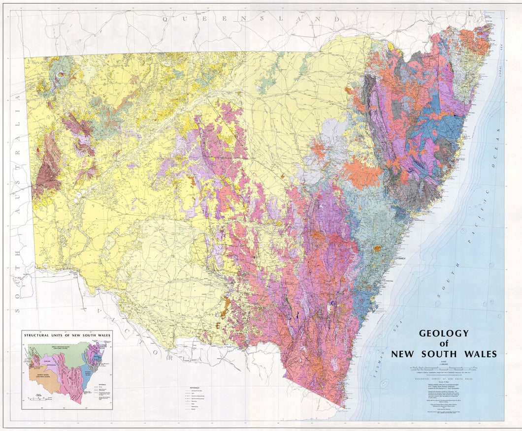Image of Geological Map of New South Wales 1:1 000000  map