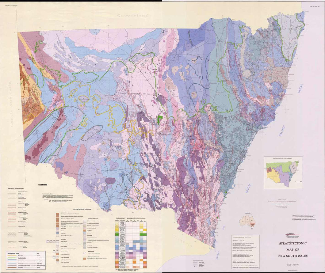 Image of Stratotectonic Map of New South Wales 1:1 000000  map