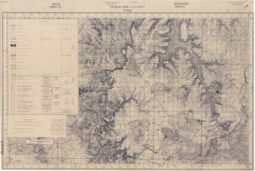 Image of Mittagong Bullio 1:50000 Geological map