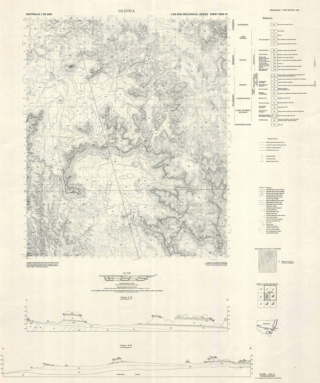 Image of Olinda 1:50000 Geological map