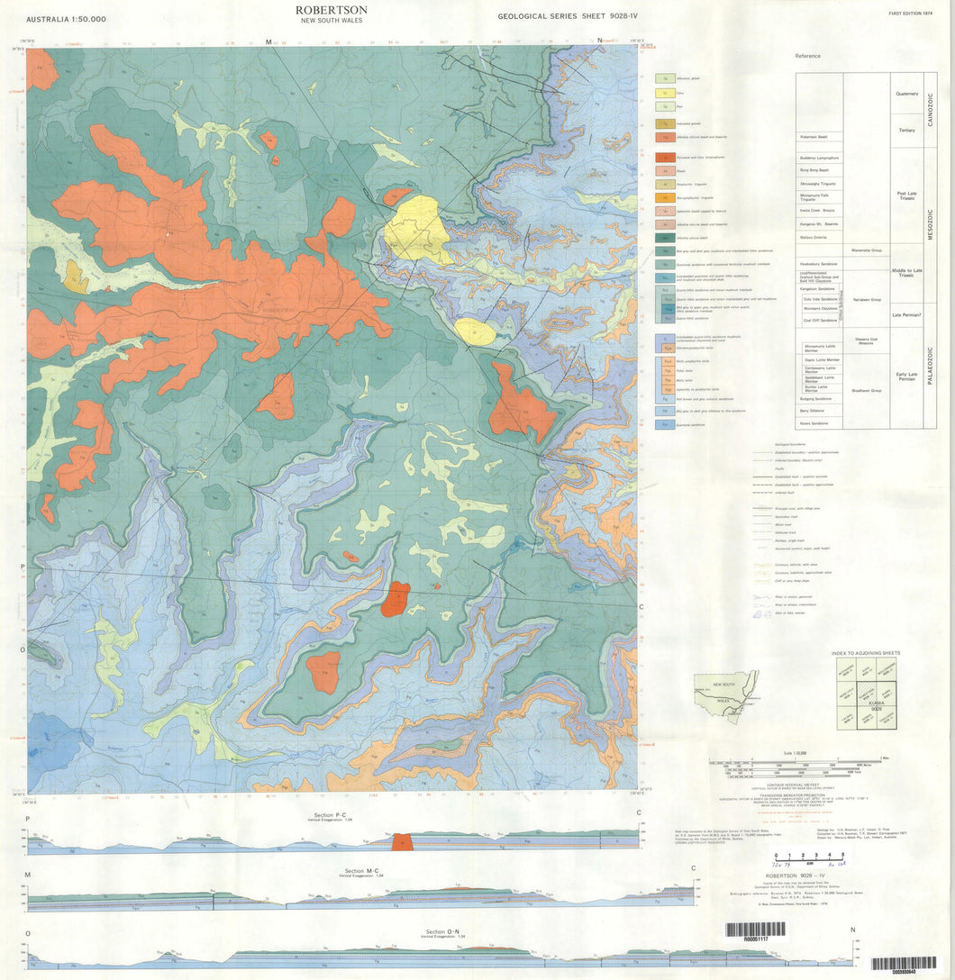 Image of Robertson 1:50000 Geological map
