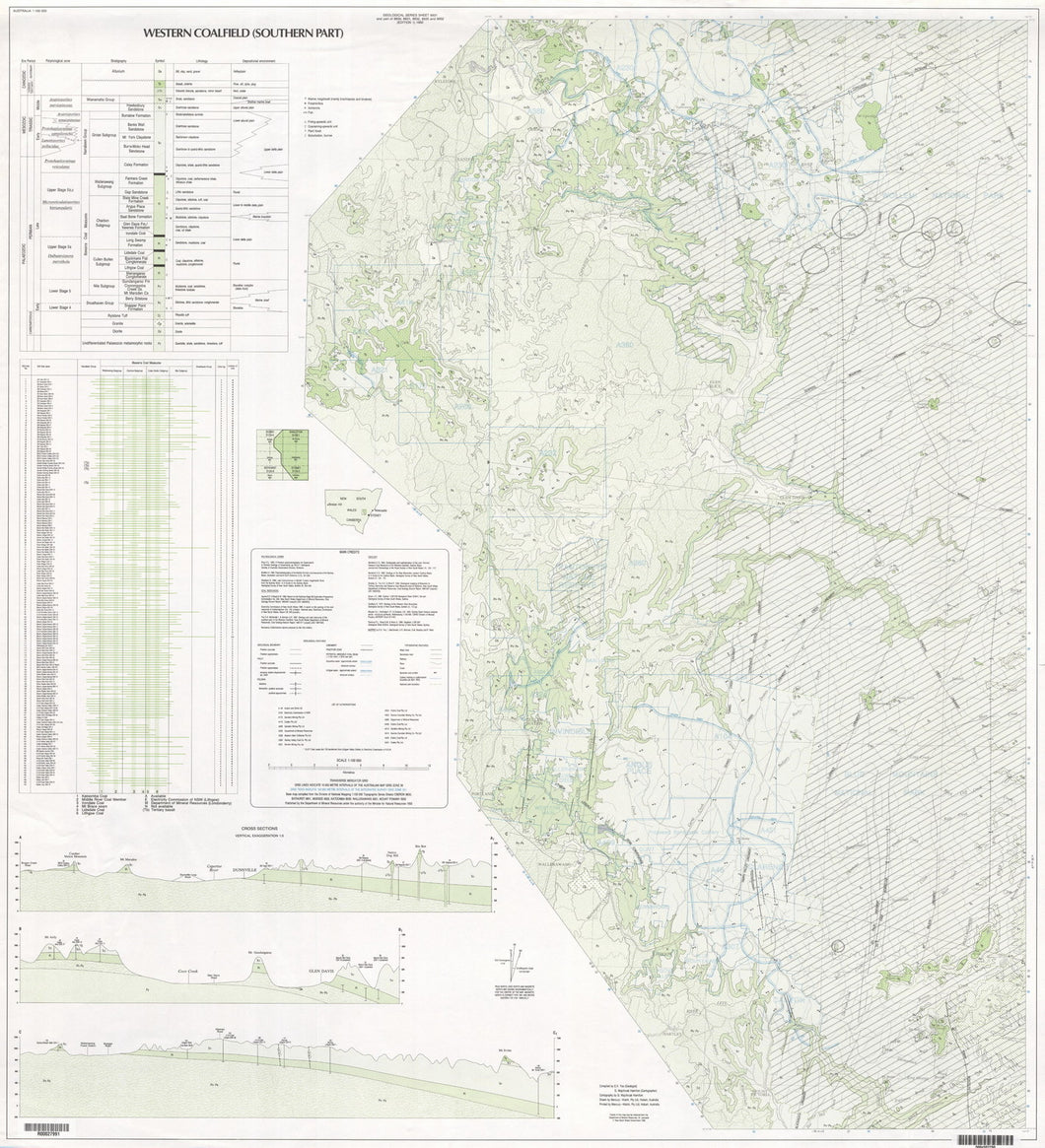 Image of Western Coalfield south Regional 1:100000 Geology map