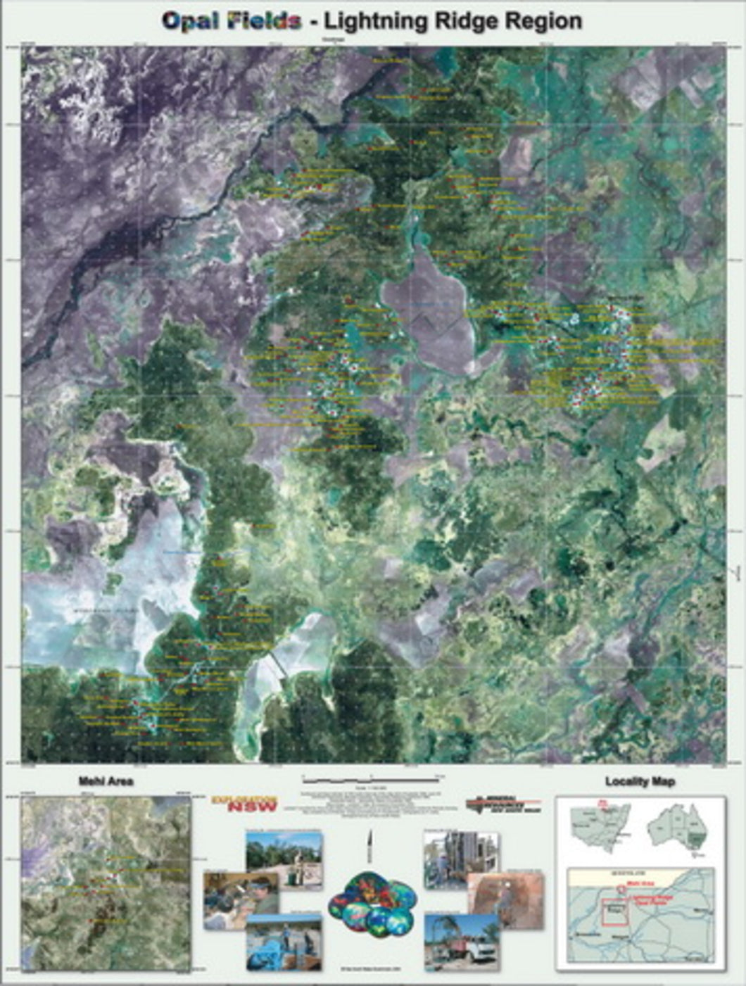 Image of Opal fields   Lightning Ridge 1:100000  map