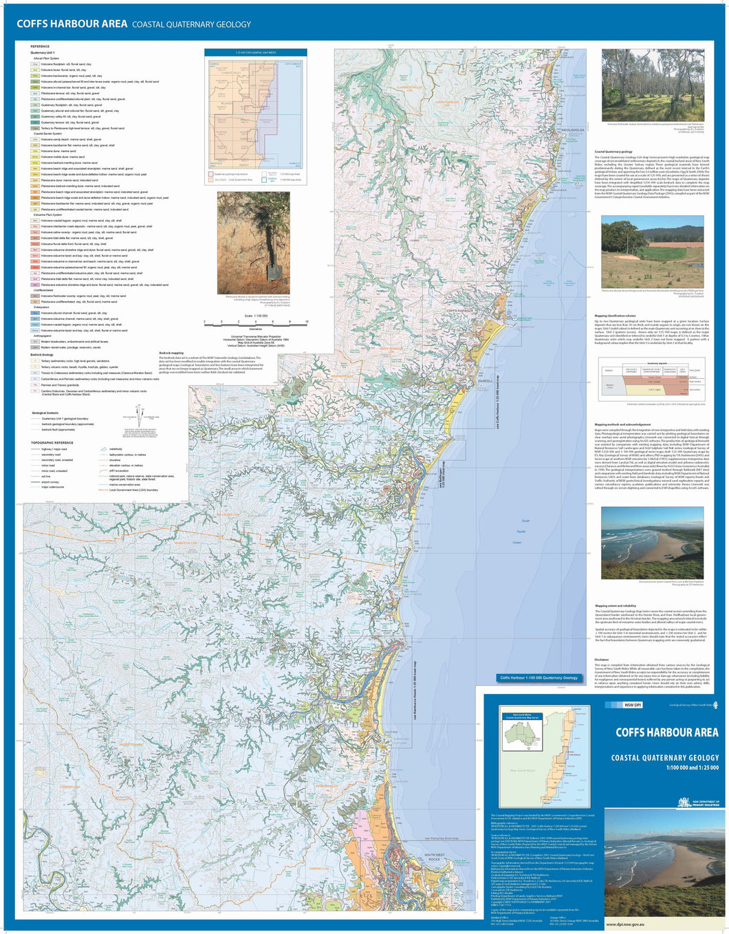 Image of Coffs Harbour Area Coastal Quaternary Geology map