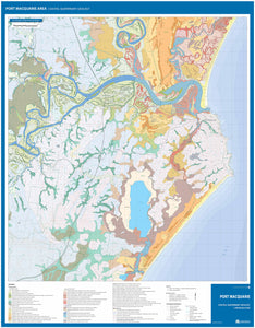 Image of reverse side of the Port Macquarie Area Coastal Quaternary Geology map