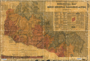 Image of Geological Map of Hartley Bowenfells Wallerawang and Rydal, 1875  map